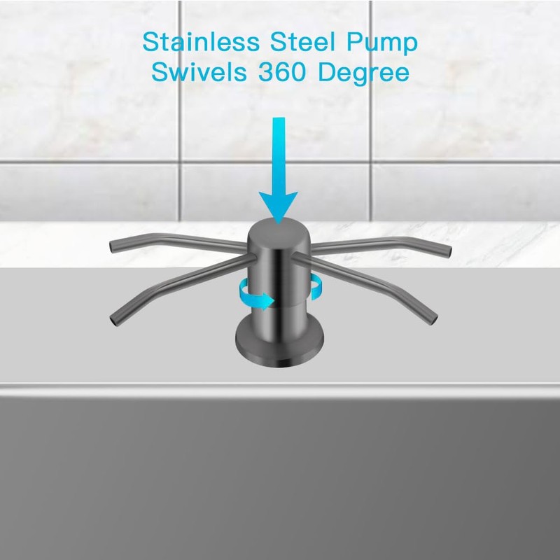 OHiHi Dish Soap Dispenser for Kitchen Sink, Countertop Sink Soap