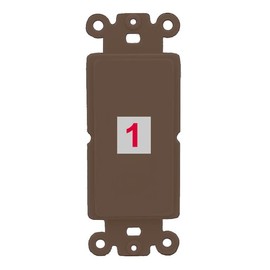 RiteAV Custom Wall Plate 1 Port, Rocker, Brown/Brown, Choose HDMI Coax 3.5mm Banana Cat5/6 Phone RCA Speaker Toslink USB