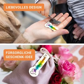 Einkaufswagenlöser Code24 “Lieblingsmensch” (German) Keyring with Shopping Trolley Chip (Colourful, Beige, Silver) & Key Finder incl. Registration Code for Key Lost-and-Found Service (Service may not be available in all countries) -