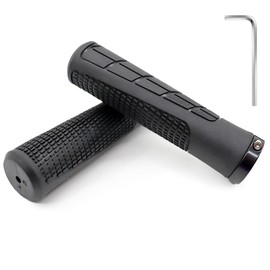 Bike Handlebar Grips,Single Lock on Bicycle Handle Bar,Comfortable Anti-Slip,for Mountain, Beach Cruiser, Scooter, Folding Bike 22.2mm US236 (Black)