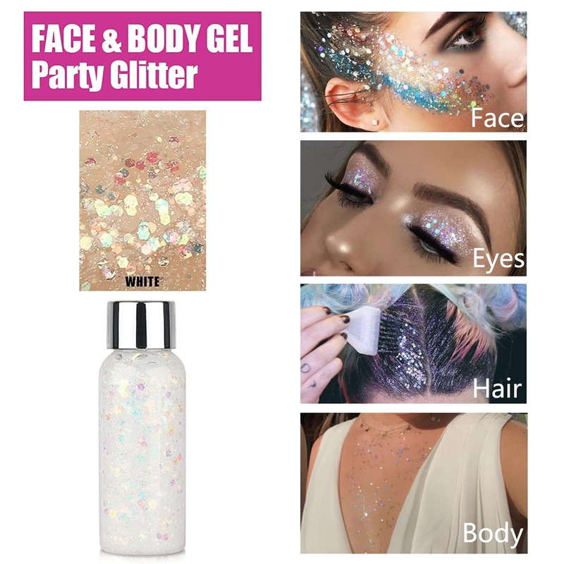Body Glitter Gel Liquid Glitter Festival Glitter Chunky Glitter Long
