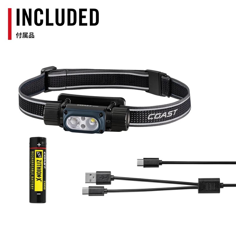 Coast WPH30R LED Headlamp, Maximum Luminous Flux, 1000 lm, Waterproof,