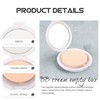 TEHAUX 2pcs Round Makeup Foundation Box with Soft Puff Portable
