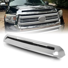 CABOHON Front Upper Hood Bulge Molding Grille Trim For Toyota Tundra 2014-2021 Chrome Hood Scoop Upper Grille 761800C030 TO1231102