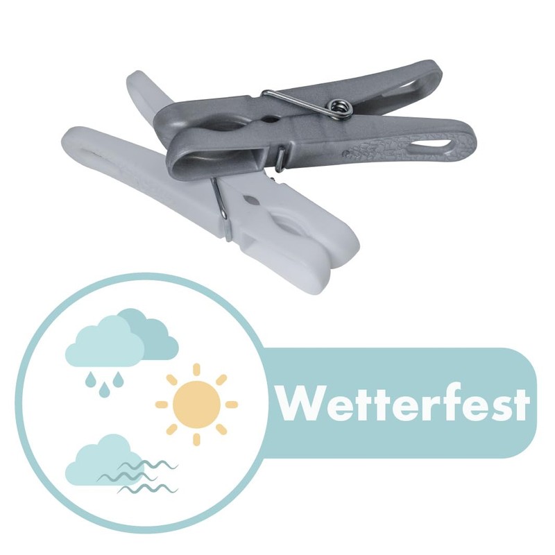 Laguelle 80 Plastic Clothes Pegs, Durable and Reusable, Ideal for
