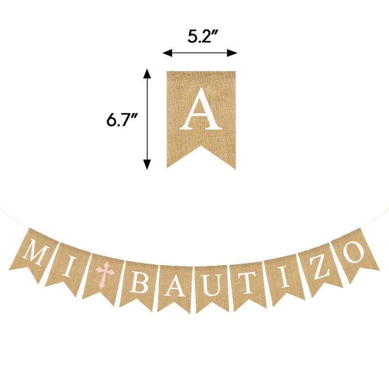 Pink Mi Bautizo Banner