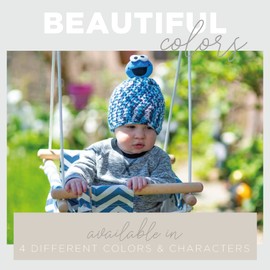 (4 Pack) Lion Brand Yarn Sesame Street- One Hat Wonder, 4PK-Big Bird, Elmo, Cookie Monster, Oscar