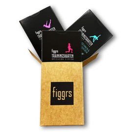 figgrs® Set of 3 "Beautiful Figure" - 3 Card Sets of 57 Training Cards with 150 Fitness Exercises without Device for a Slim & Firm Body