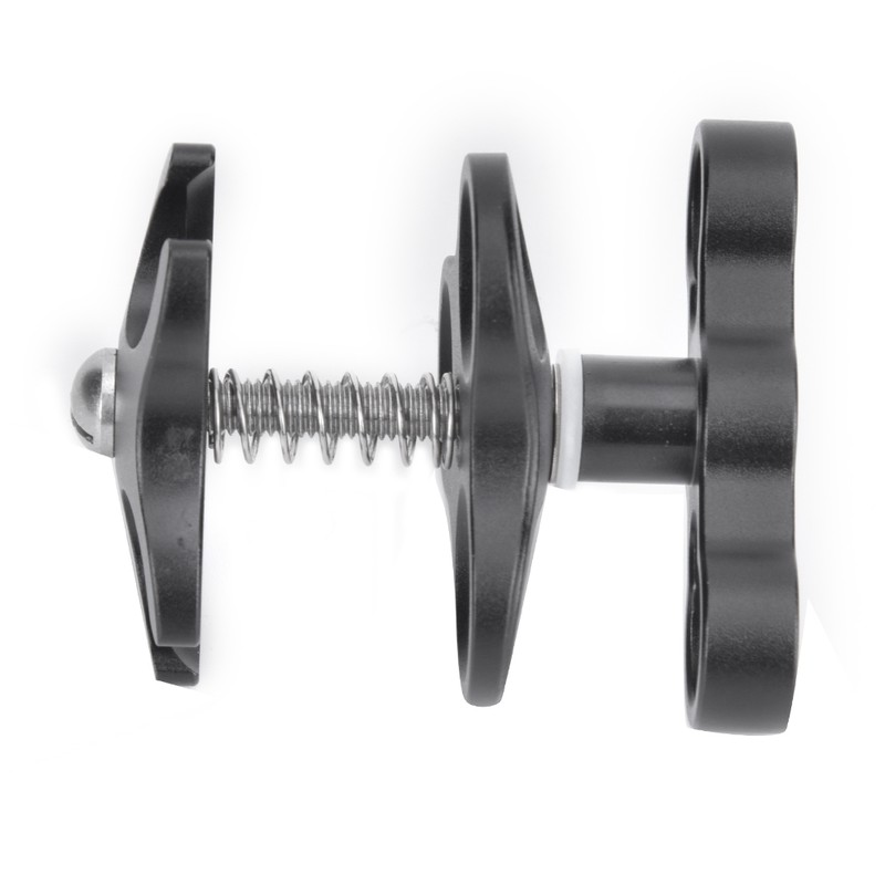 Aluminium Alloy Black Diving Triple Ball Clamp Outdoor Camera Arm