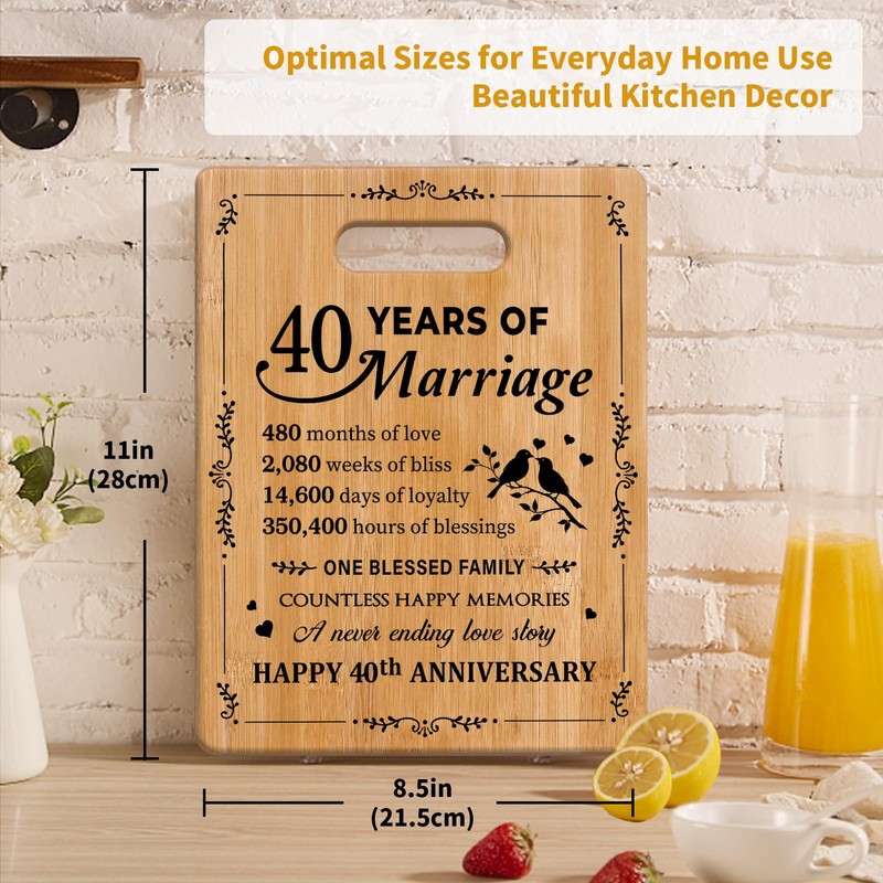 Gleevara Ruby Wedding Gifts, 40th Anniversary Wedding Gifts, Romantic Bamboo