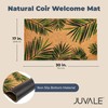 Tropical Green Palm Welcome Mat, Natural Coir Doormat (30 x
