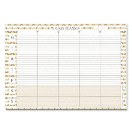 Weekly Planner Timetable A4 Pad Tear-off pages Desk-top Note-Pad Things-to-do-today Family Undated Meal Menu Study Teacher Home-work