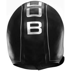 Huub 3mm Wetsuit Skull Cap Hat - Black Silver - Unisex - The Neoprene Skull Swim Cap is a fully adjustable swim hat