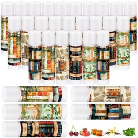 Leelosp 25 Pack Book Club Lovers Gifts Bulk Bookish Lip Balms Party Supplies Librarian Bookworms Readers Gifts for Women Men Employee Coworkers Teachers Students