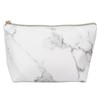 3Pcs Women Cosmetic Bag Marble Print Makeup Case Storage Handbag