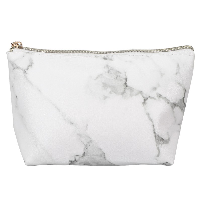 3Pcs Women Cosmetic Bag Marble Print Makeup Case Storage Handbag