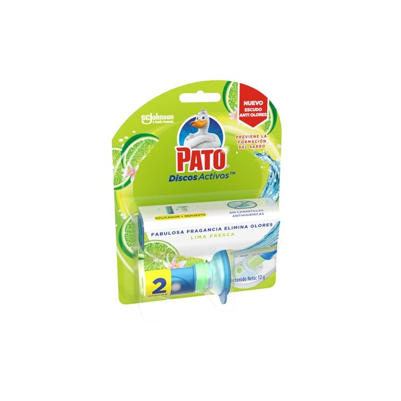 Pato Discos Activos Gel Limpiador para Sanitarios, Lima Fresca, 1