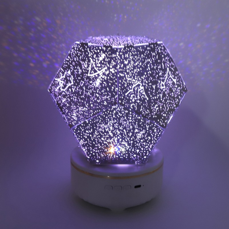 LED Projector Lamp 3 Color Multifunctional Dimmable Rotatable Rechargeable LED