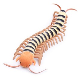 FRANKIEZHOU Centipede Stuffed Animal Plush- Yellow 23.6 Inch,Realistic Centipede Stuffed Toy for Kids, Home Decor, Cuddle Toy