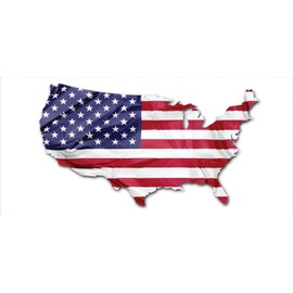 Lunarable US Map Pencil Pen Holder, Patriotic Concept National Flag in Country Map Shape Graphic, Ceramic Pencil Holder for Desk Office Accessory, 3.6" X 3.2", Dark Indigo Dark Pink