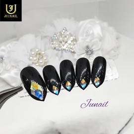  No.1203 Handmade Nail Tips  - Short Straight Coffin /  No.1203 수제네일팁  - 숏일자형코핀
