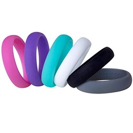 Womens Silicone Wedding Ring Band - Premium Wedding Bands Engagement Comfort (10)