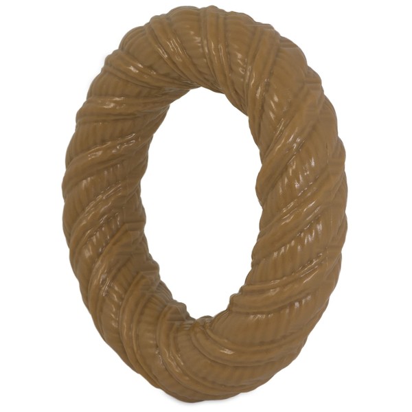 Pet Qwerks Chew Ring BarkBone - Durable Dog Toys for Moderate & Aggressive Chewers - Peanut Butter Flavor - 4.5"