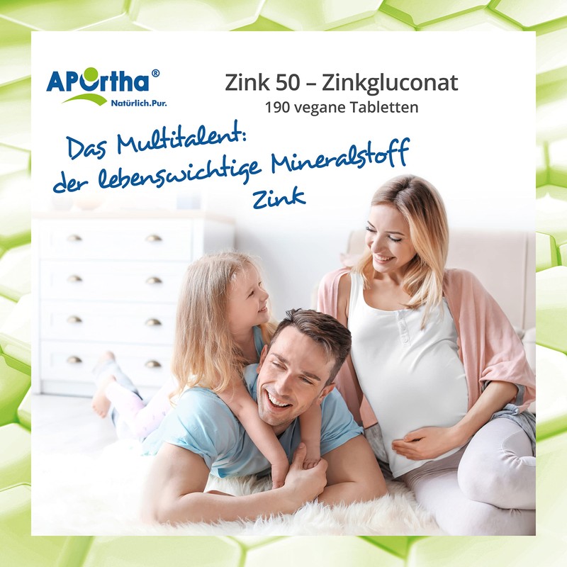 Aportha Zinc 50 Hochdosiertes Zinc Glu Conat – 25 mg