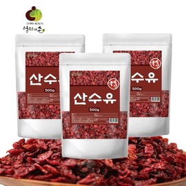 Free Market Cooperation Brand Domestic Dried Cornus officinalis Dried Cornus officinalis Tea 500g 3 packs / 국내산 말린 산수유 말린 건산수유 차 500g 3팩