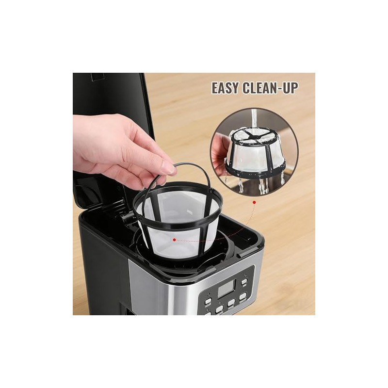 12-Cup PROGRAMMABLE Coffee Maker, REGULAR & STRONG Brew Drip Machine