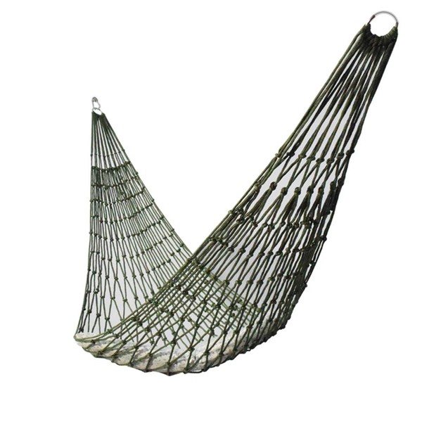 Single Person Camping Hammock, Outdoor Lightweight Nylon Mesh Hammock with