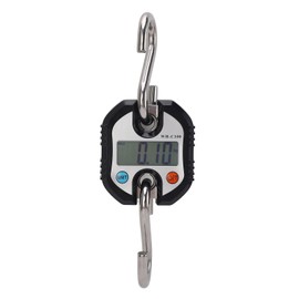 Hanging Digtal Scale Professional Portable High Accuracy 330.7lb Small Crane Scale with Hooks for Luggage Farm Hunting Fishing Outdoor Black