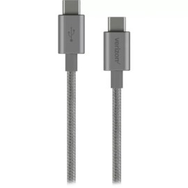 Verizon NEW Original Verizon Gray 4FT Braided USB-C to USB-C Fast Charge/Sync Data Cable