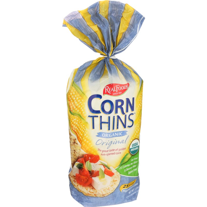 Real Foods Original Organic Corn Thins - 5.3 oz