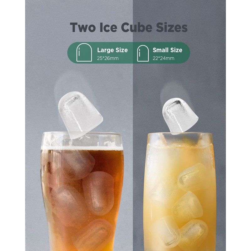 Silonn Countertop Ice Maker, 9 Cubes Ready in 6 Mins,
