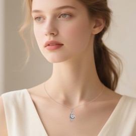 URONE Mustard Seed Necklace 925 Sterling Silver Mustard Seed Faith Music Note Pendant Christian Jewelry Gifts For Women