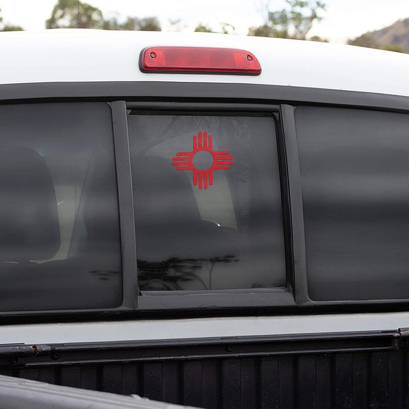 Red Zia Stickers: Two Sticker Set: 3 x 3 inch