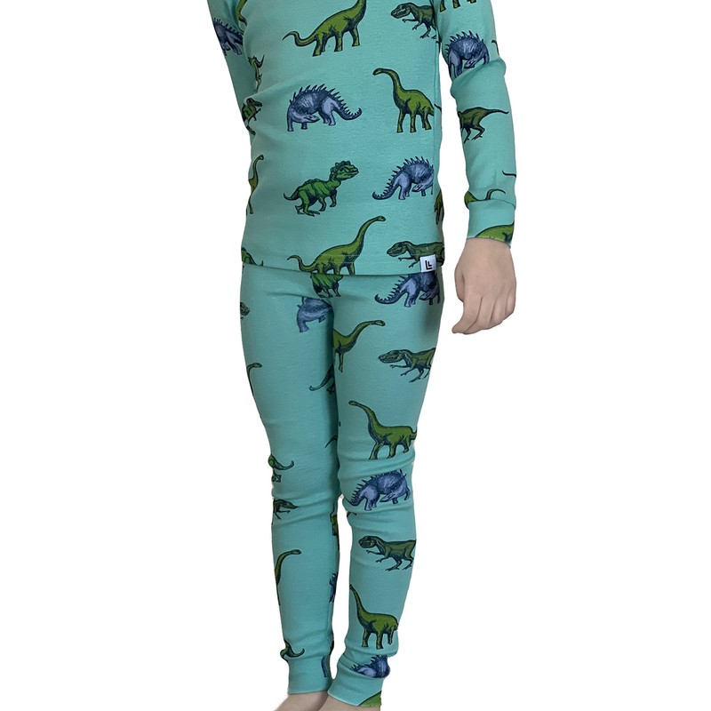 LittLong 12M-5Y - Conjunto de pijama de dinosaurio 100% algodón,