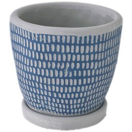 SOW Relief Planter Pot CCGH (Dot Line Blue (05))