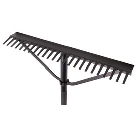 Hooyman Landscape and Metal Bow Rake with Heavy Duty Construction and Ergonomic Non-Slip Handle for Gardening, Land Management, Yard Work, Farming and Outdoor