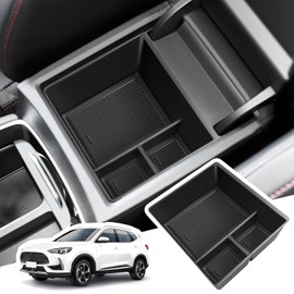 BIBIBO Storage Box for MG HS/EHS EV/HS Plug-in Hybrid 2018-2024, Centre Console Organiser with Non-Slip Mat, Armrest Storage Box, Glove Box, MG HS Accessories (Black)