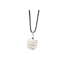 Selenite Crystal Pendant Tumbled Necklace Chakra, Healing, Ritual, Lucky Protection Reiki Energy Wellness Crystal Healing Metaphysical Grid Stone Pendant for thanksgiving gift Women Men