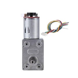 FTVOGUE Motor Reductor de DC 12V Encoder de Motor de Engranaje Helicoidal de Alto (100rpm)