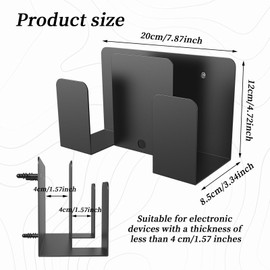 Yallmie Wall Laptop Holder with Screws and Rubber Plugs, Laptop Wall Mount Laptop Holder, Dual Layer Design Laptop Mount Wall, Laptop Wall Holder for Laptop, Keyboard, Tablet, Kindle, Router