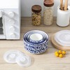 vancasso Ceramic Nesting Bowls with Lids Set of 4, Serving
