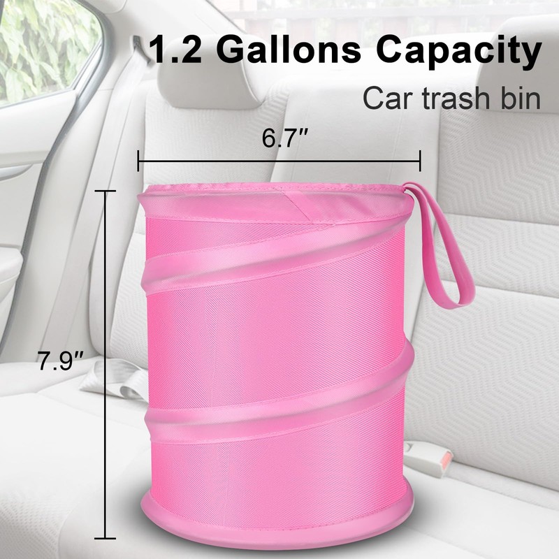 Kincown Car Trash Can, 2 Packs Mini Collapsible Car Trash
