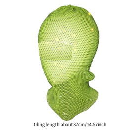 Hellery Carnival Head Cover Turban for Masquerade Party Supplies, Green