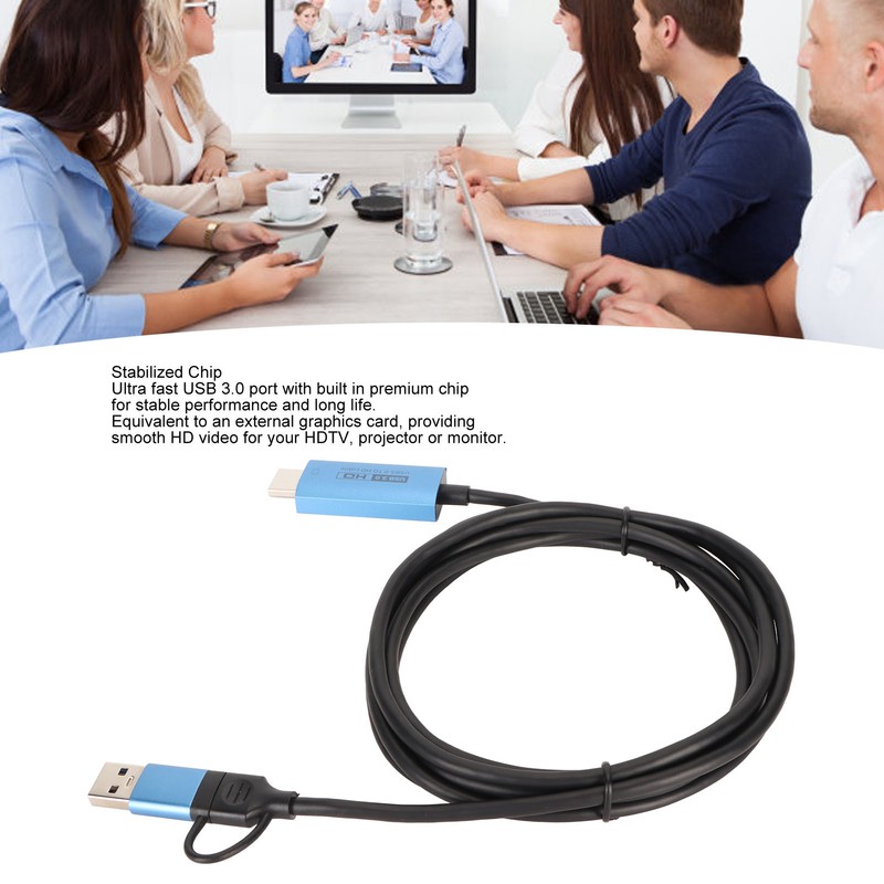 USB3.0 to HD Multimedia Interface Cable 5Gbps 1080P USB C