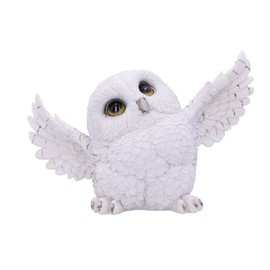 Nemesis Now Snowy Delight Owl Figurine 20.5cm, Resin, White, Charming Snowy Delight Figurine, Owl Figurine, Perfect Addition to Any Owl Collection, Cast in the Finest Resin, Expertly Hand-Painted