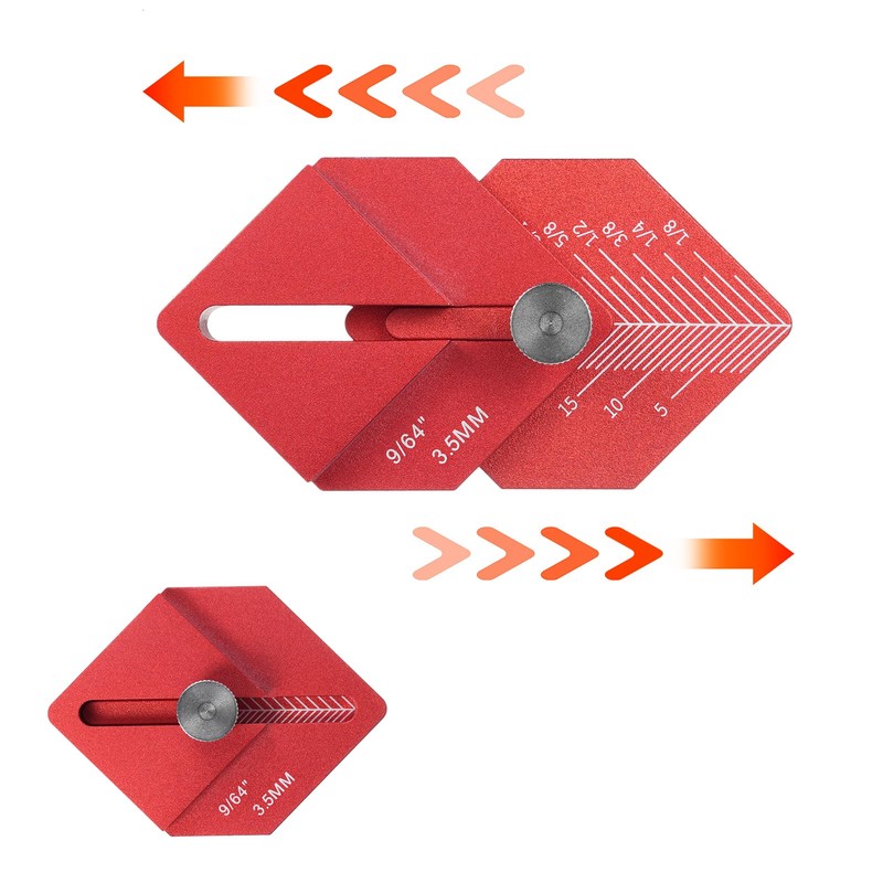 BUZHI Marking Ruler Woodworking Measuring Ruler Trim Carpentry Tools Finishing